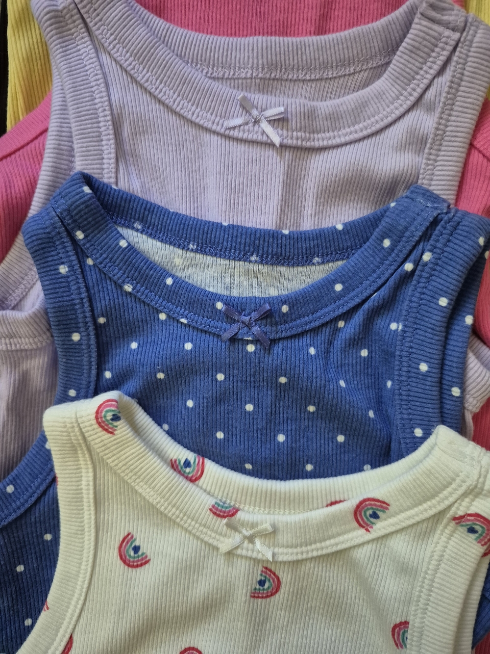 Wonder Nation Girls' Ribbed Tank Top Set - Multi Color - Picture 2 of 4